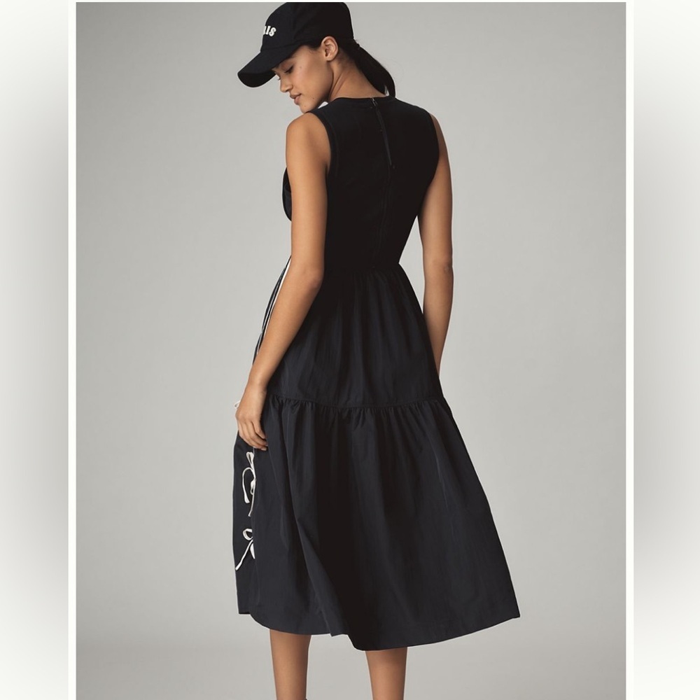 Daily Practice Bowline Midi Navy Sleeveless Dress Small Sold Out Anthropologie - Picture 2 of 13